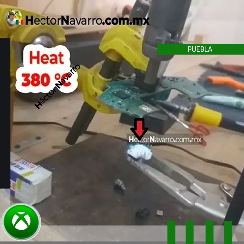 Baje el joystick calentándolo a 380 ° C